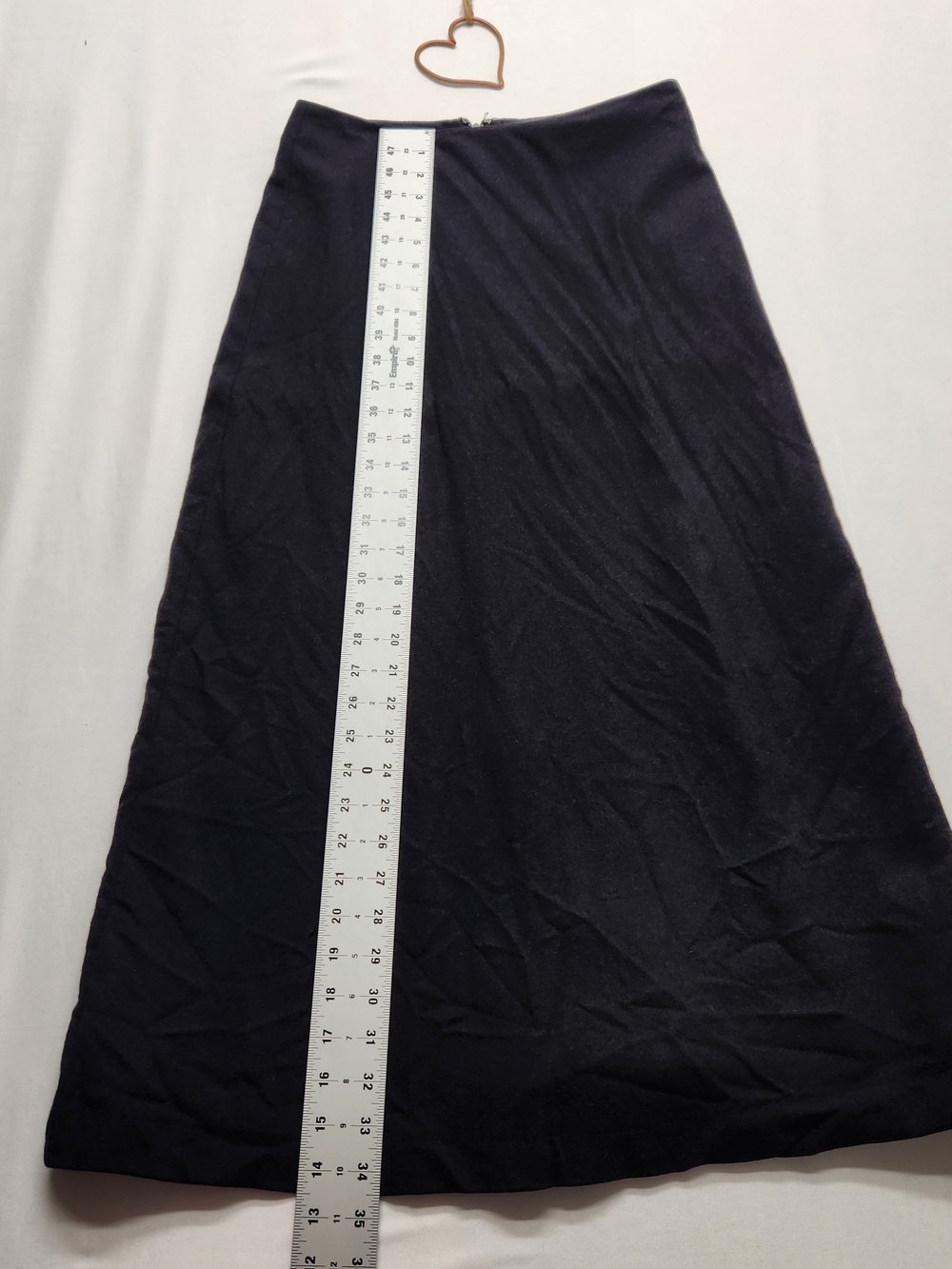 ⭐ Gap Wool Blend Maxi Skirt - Black Y2K Minimalist 90s Aesthetic - Sz 2 - Picture 6 of 7